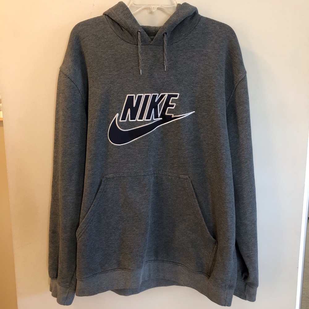 Nike Hooded Sweatshirt with Pockets - Dk Gray - XL